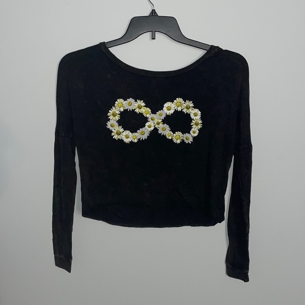 Delia’s Distressed Long-Sleeve Top - Size S